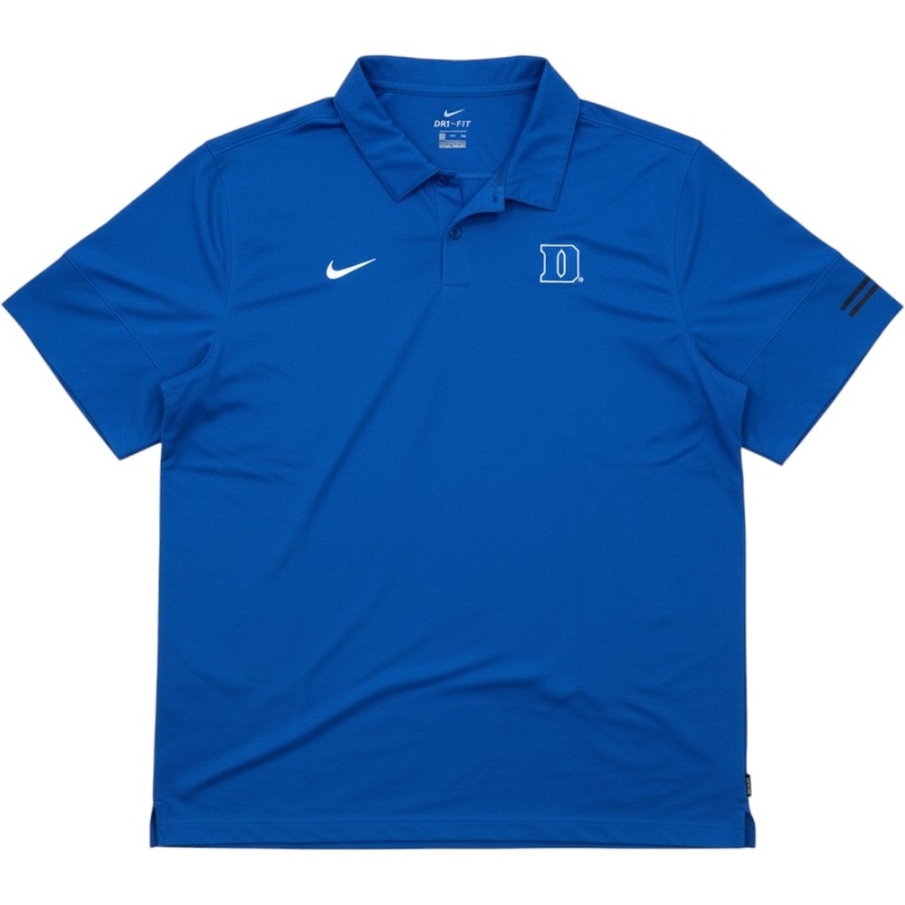Nike Duke Blue Devils Dri-FIT Polo Shirt Mens XXL Blue Short Sleeve Golf Tee